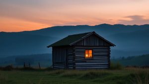 Sat românesc la apus, speranță pentru viitor.